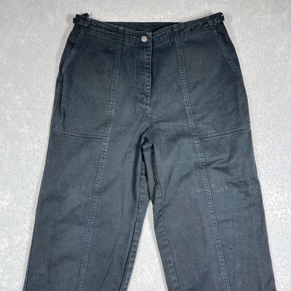 Lauren Jeans Co Ralph Lauren Jeans Womens 12 Black High Rise Tapered Denim - Picture 2 of 13